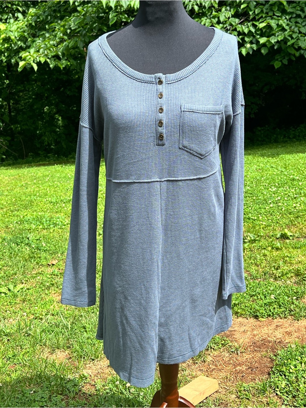 Light Blue Henley Tunic